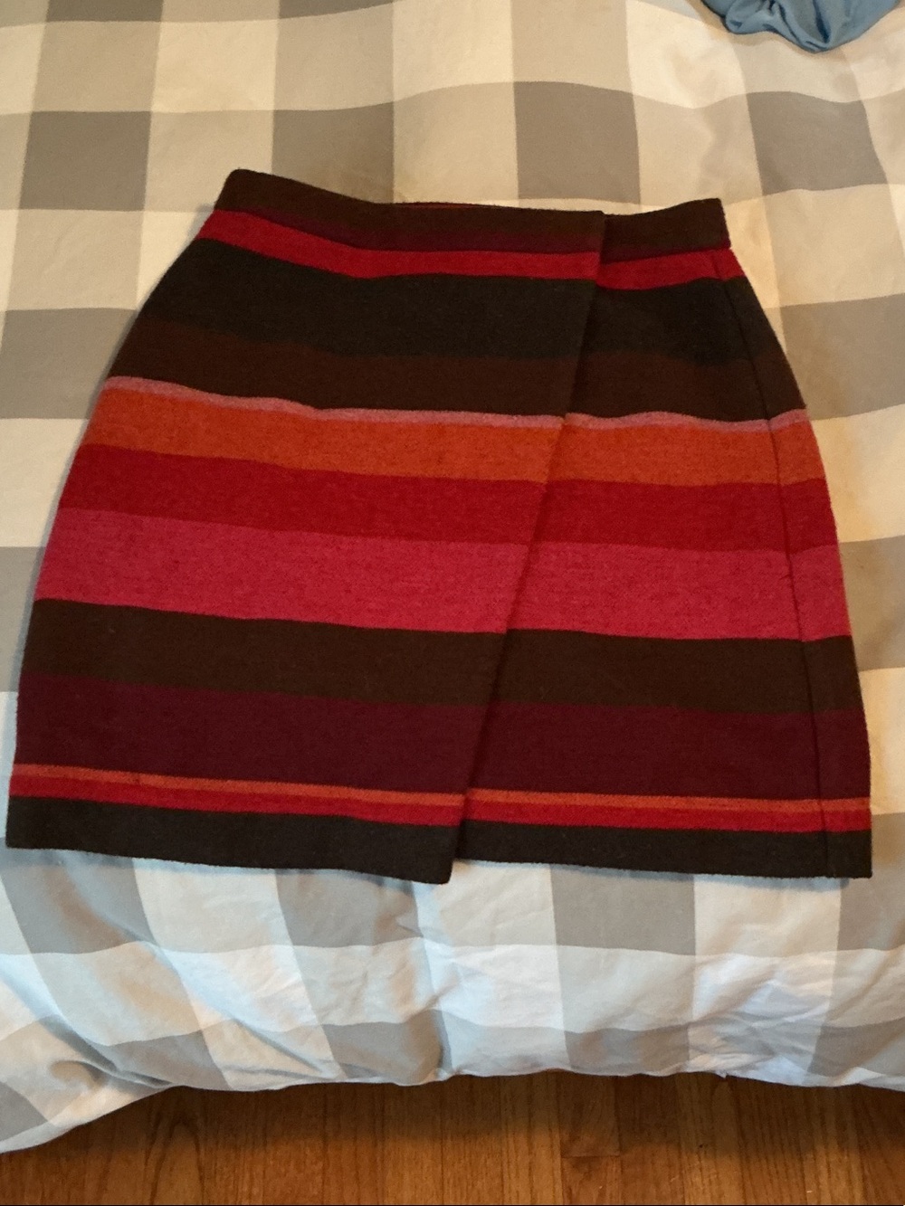 LOFT Striped Pencil Skirt in Brown, Red, Pink, Orange